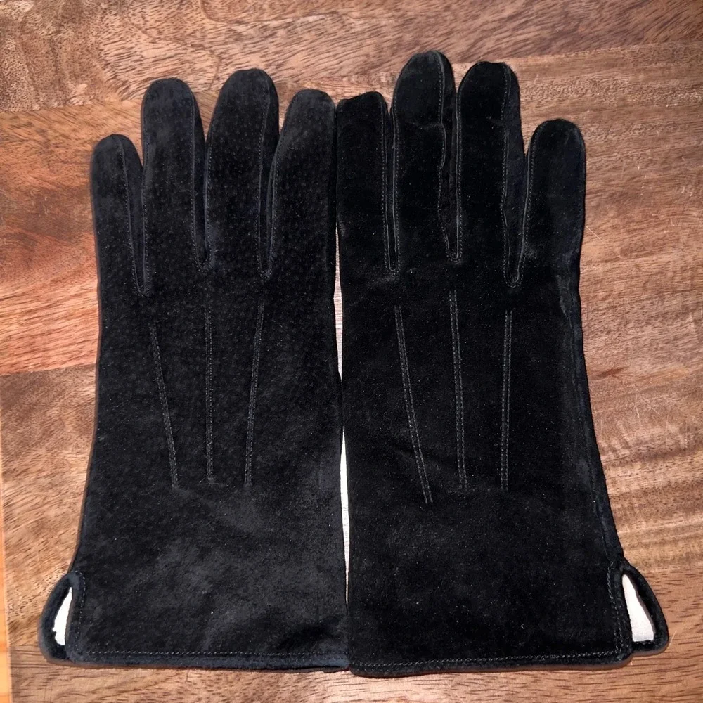 Wilson Black Leather Gloves Womens Medium Winter‎ Lined Touchscreen